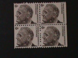 ​UNITED STATES-1966 SC#1284 FRANKLIN D. ROOSEVELT MNH-BLOCK-VF-59 YEARS OLD