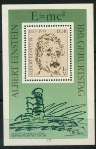 GERMANY 1979 ALBERT EINSTEIN 100th BIRTHDAY S/SHEET MNH 