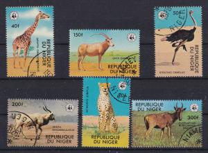 Niger 447-52 Used CTO 1978 Endangered Species of Animals