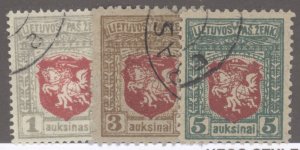 Lithuania, Scott #47-49, cto