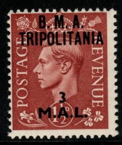 B.O.I.C.-TRIPOLITANIA SGT3 1948 3l on 1½d PALE RED-BROWN MTD MINT 