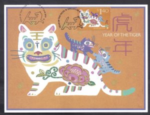 RS F2903.  Singapore. 2022. Year of the Tiger.  Max cards set with FDI postmarks