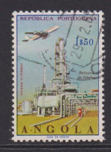 Angola   #C26   used   1965  plane over oil refinery 1.50e