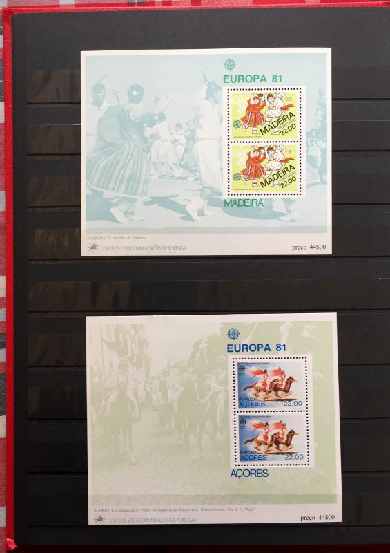 COLLECTION OF EUROPA STAMPS FR DIFFERENT COUNTRIES IN AN ALBUM PLUS ELVIS SHEET