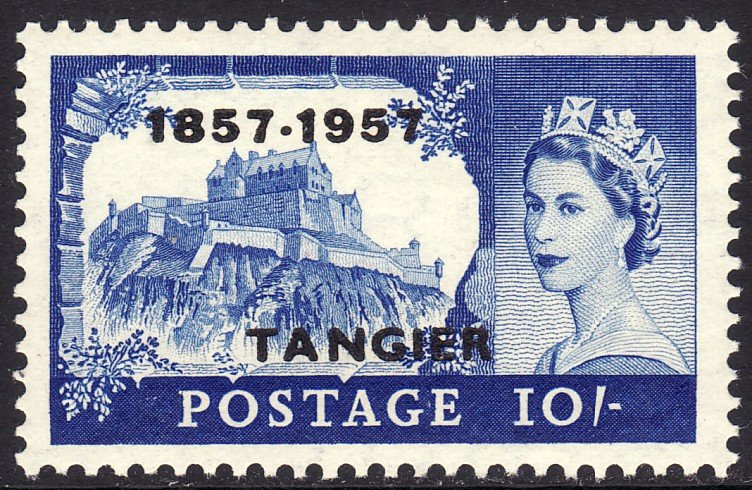 1957 GB offices in Tangier QE portrait 10/ issue MNH Sc# 611 CV $4.25