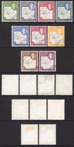 Falkland Is Deps SG G9/16 Thin Map Set of 9 Very Fine used