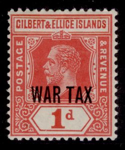 GILBERT AND ELLICE ISLANDS GV SG26, 1d red, NH MINT.
