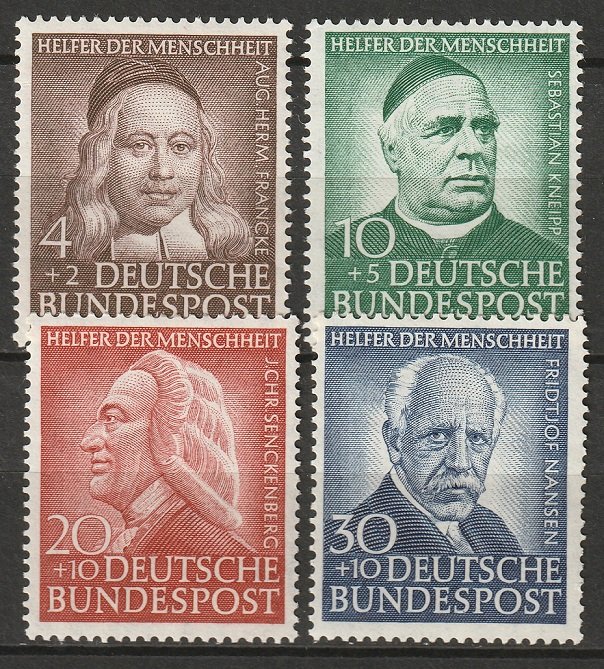 Germany 1953 Sc B334-7 set MLH