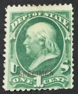 MOMEN: US STAMPS #O57s SPECIMEN LOT #44528