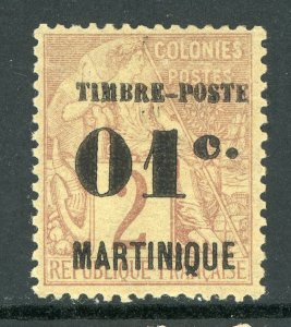 Martinique 1891 French Colony 1¢/2¢ Brown Scott #21 Mint E94