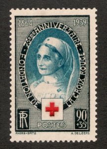 1939 France Sc# B81 - International Red Cross 75th Anniversary Nurse MNH Cv$13
