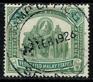 FEDERATED KG V 1922-34 1$ PALE GREEN & GREEN VFU SG76 Wmk.MSCA VGC