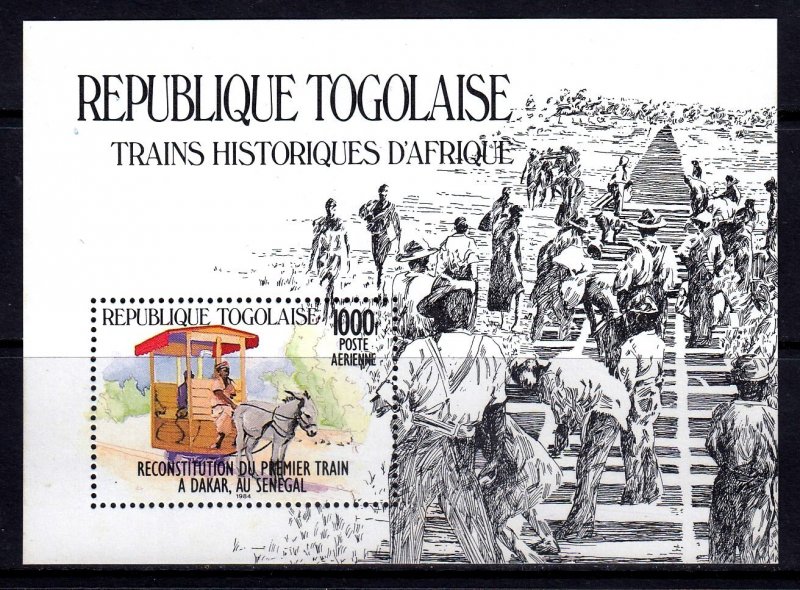 Togo 1984 History of Trains Mint MNH Miniature Sheet SG MS1758a