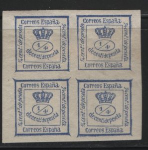 SPAIN, 174a  MINT HINGED BLOCK OF 4