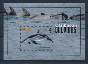 [36599] St. Kitts 2011 Marine life Dolphins MNH Sheet