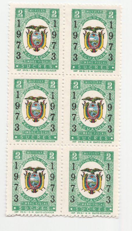 Ecuador - revenue Fiscal cinderella Stamp 1126 mnh gum