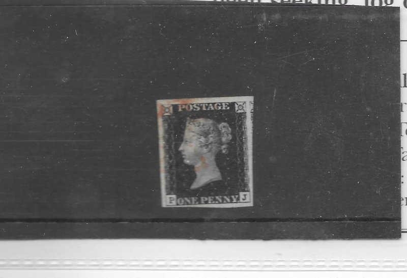 GREAT BRITAIN 1840 1d Black Plate 6