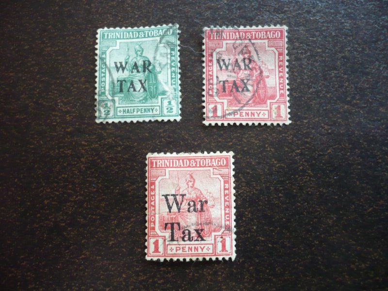 Stamps - Trinidad & Tobago - Scott#MR2,MR3,MR13 - Used Partial Set of 3 Stamps