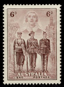 AUSTRALIA GVI SG199, 6d brown-purple, M MINT. Cat £35.