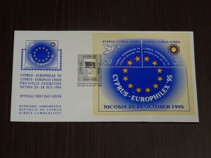 Cyprus 1995 Europhilex 95 Block FDC