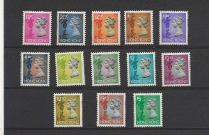 Hong Kong 1996 Phosphor bands issue set of 13  sg.702ap-714p   MNH