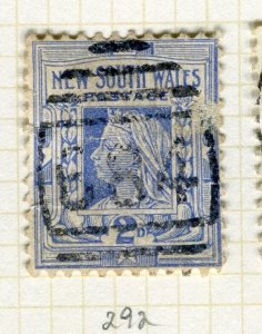 NEW SOUTH WALES; 1897 early classic QV issue used Shade of 2d. value