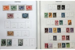 Portugal 1912/29 collection on old Yvert Teller pages to include good ran Stamps