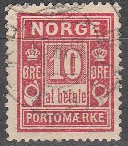 Norway #J3a F-VF Used CV $25.00 (C4575)