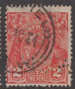 Australia KGV Sc#71 Used G NSW Perfin