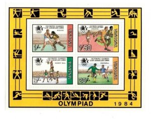 Tanzania 1984 - LA 1984 Olympics - Souvenir Stamp Sheet - Scott #245a - MNH