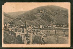 Germany 1929 Bernkastel Overview Architecture Used View Post Card India # 48