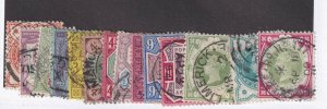 Great Britain Scott # 111 -122,125-6 VF used neat cancels cv $ 500 ! see pic !