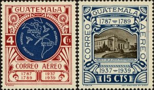 Guatemala 1938 MNH Stamps Scott C92c-92d United States Constitution 150 Years