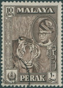 Malaysia Perak 1957 SG155 10c Tiger FU