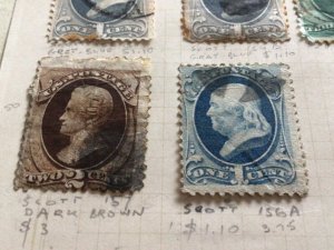 United States Benjamin Franklin & George Washington 13 stamps A11580