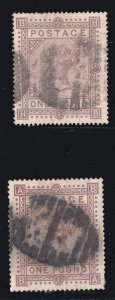 MOMEN: GREAT BRITAIN SG #129,136 P15.5*15 & P14 USED £13,500 LOT #66820*