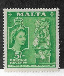 Malta Sc #260  5sh emerald NH VF