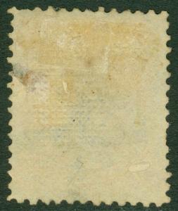 EDW1949SELL : USA 1868 Scott #100 Used. Small thin. Interesting cancel. Cat $950