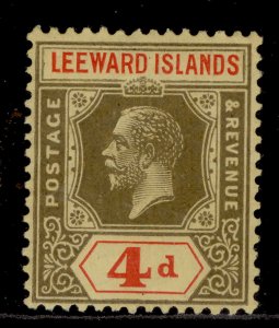 LEEWARD ISLANDS GV SG52, 4d black and pale yellow, M MINT.