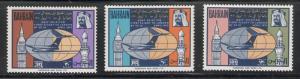 Bahrain 1970 1st Flight to London  Scott # 177 - 179 MNH