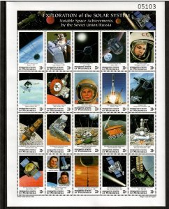 Micronesia 1999 - Russian Moon Space - Sheet of 20 Stamps - Scott #334 - MNH