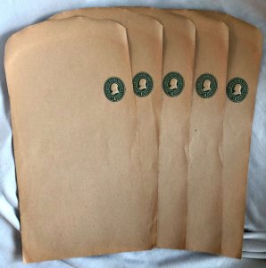 U.S.Scott #W357 MNH  Wmk. UN Folded Unglazed Manila Entire Wrapper (LOT of 5)