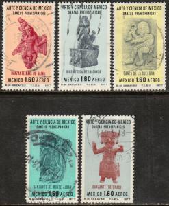 MEXICO C548-C552, Art and Science (Series 7) USED. F-VF. (412)