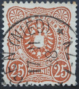 Germany 1880 Twenty Five Pfennig Michel 43c used 
