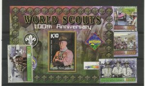 Papua New Guinea 2007 Scouts set of 4 + miniature sheet sg.1165-8 & MS1170  MNH