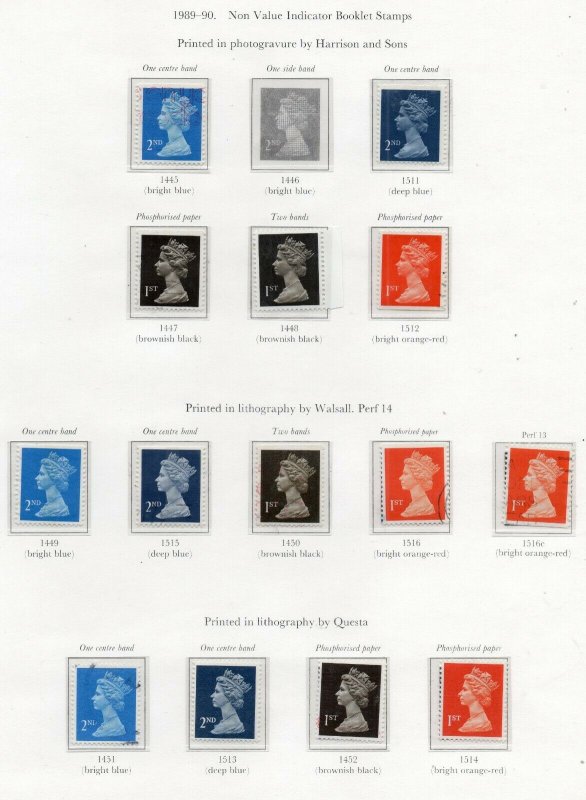 1971-1996 Collection of in excess of 350 Machin Definitives Unmounted Mint/Used