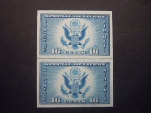 #771 Farley 16c Special Delivery Airmail Vert. Pair w Horz. Line MNH NGAI VF/XF