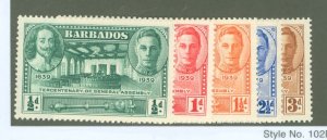 Barbados #202-206 Unused Single (Complete Set)