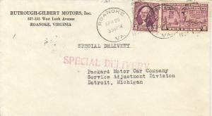 United States Virginia Roanoke 1938 numeral duplex  3c Washington 1935 Issue ...