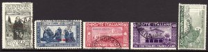 1926 Italian Somalia St Francis of Assisi complete used Sc# 78 / 82 CV: $123.00